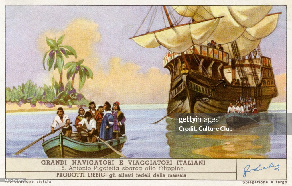 Early Italian Explorers Ratto Antonio Pigafetta travelling to the Philippines. Famous Italian... News ...
