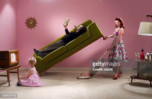 super housewife - stereotypical stock pictures, royalty-free photos & images