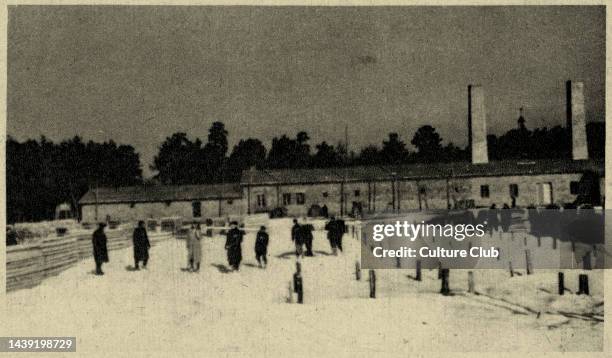 Auschwitz concentration camp. View of Crematory /crematorium, location of the 1943 Revolt by the prisoners . Source: Museum of O?wi?cim, Poland. -...