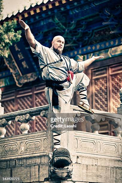 shaolin monk - monks of shaolin temple stock pictures, royalty-free photos & images