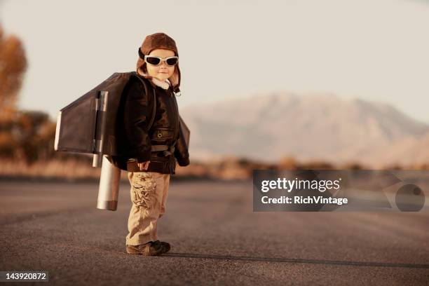 jetpack kid - young inventor stock pictures, royalty-free photos & images