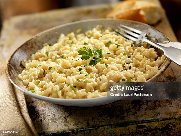 three cheese risotto - risotto stock pictures, royalty-free photos & images