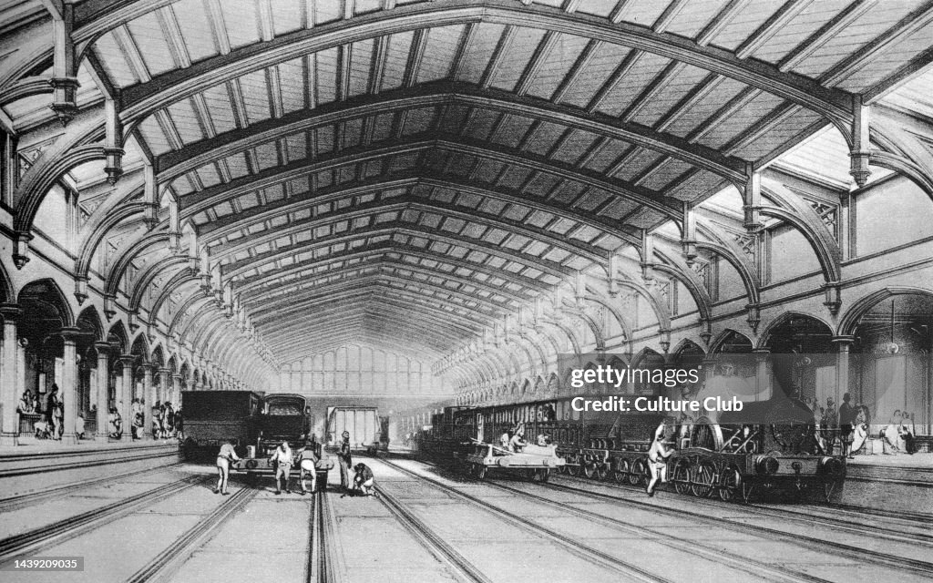 Bristol Railway Station, 1840 - interior