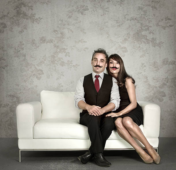 Mutmacha Risling 115 Couple Wearing Fake Mustaches Stock Photos, High-Res Pictures, and ...