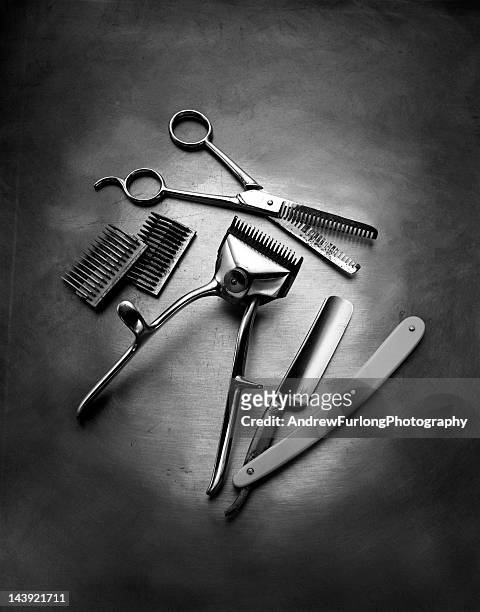 hair dressing - straight razor stock pictures, royalty-free photos & images