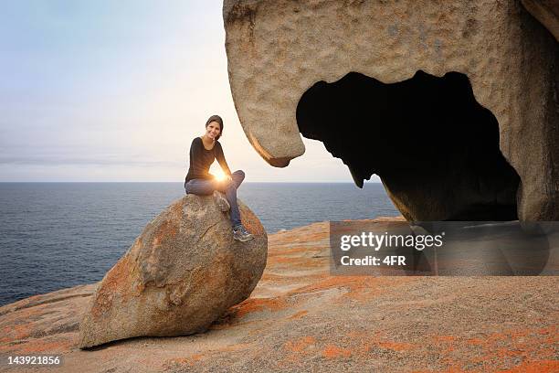 bemerkenswerte felsen, kangaroo island, south australia (xxxl - kangaroo island australia stock-fotos und bilder