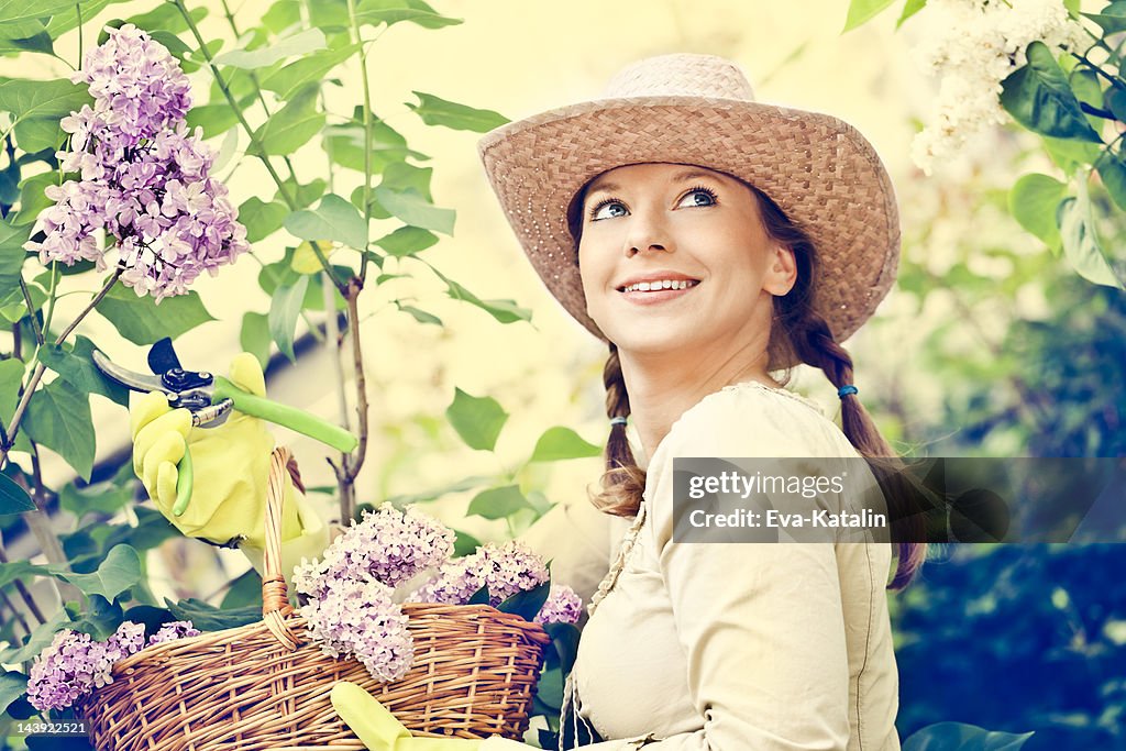 Picking flowers