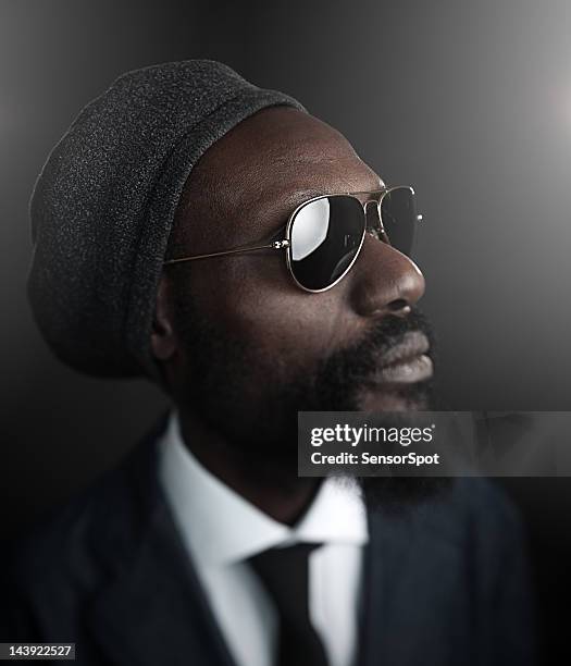 man with sunglasses. - black suit sunglasses stock pictures, royalty-free photos & images