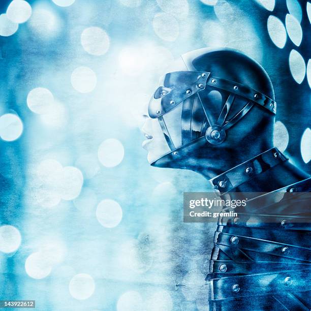 fantasy woman in fetish leather outfit - sado masochism stock pictures, royalty-free photos & images