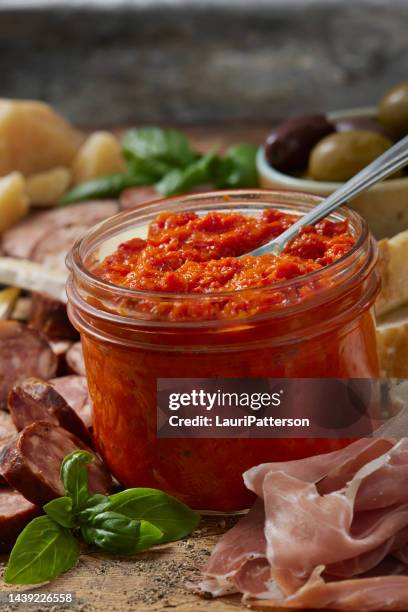 italian vegetable spread - vegetable spread stock pictures, royalty-free photos & images