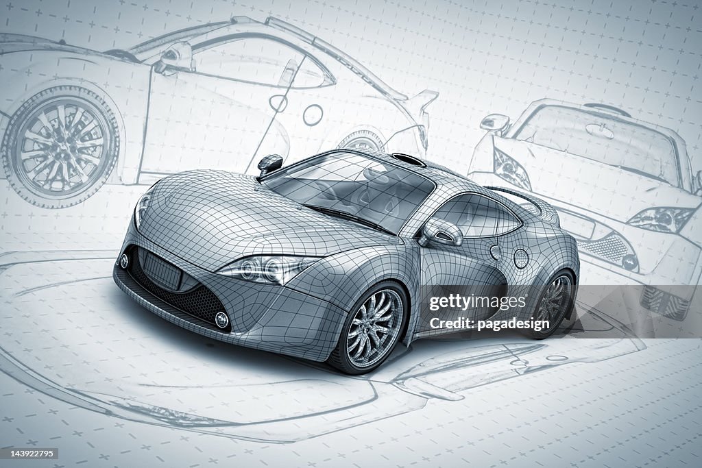 Sketch supercar