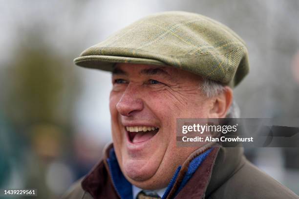 Paul Nicholls poses at Wincanton Racecourse on November 05, 2022 in Wincanton, England.