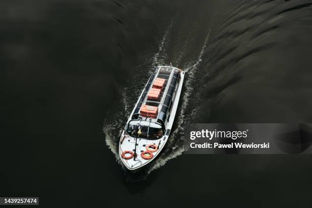 water tram on river - cieszyn stock pictures, royalty-free photos & images