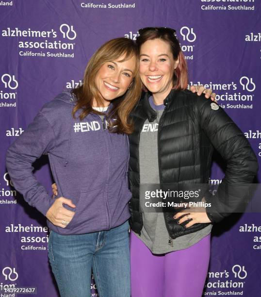 Nikki DeLoach and Ashley Williams attend Alzheimer's Association 2022 Walk to End Alzheimer's - Los Angeles at Los Angeles Zoo on November 05, 2022...