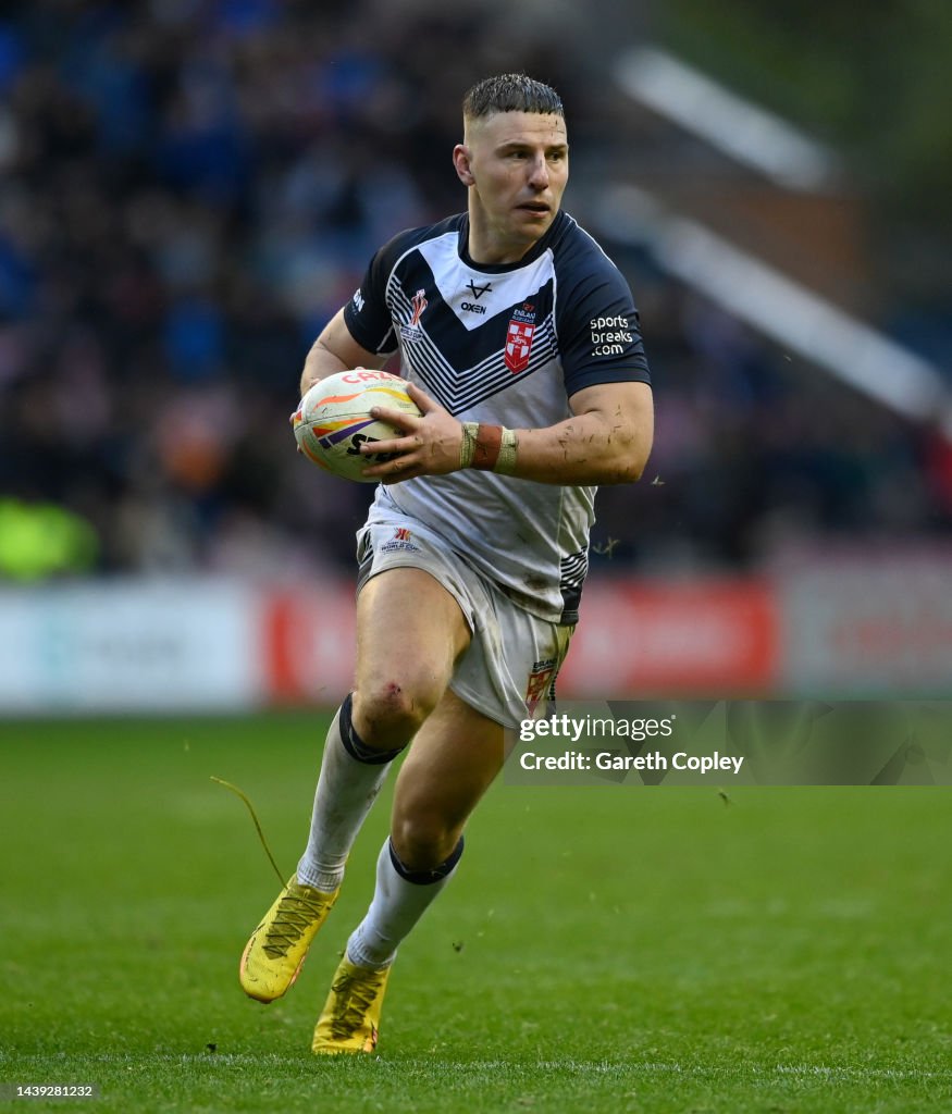George Ross Rugby George Williams of England during Rugby League World Cup Quarter ...