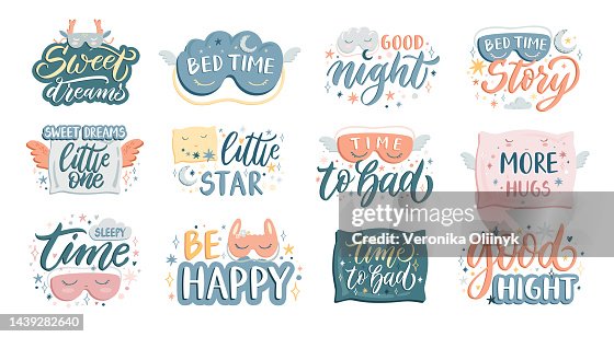 Sleep Mask Text Bedtime Slogan Sleep Mask With Good Night Lettering Sleeping Pillow And ...