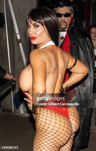 Coco Austin is seen arriving to Heidi Klum's 21st Annual Halloween Party at Sake No Hana at Moxy Lower East Side on October 31, 2022 in New York City.