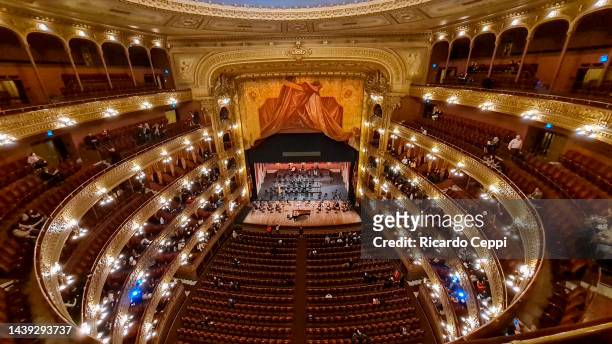 View of the concert hall of the Colon Theater during the last day of the Argerich Festival at Colon Theater on August 20, 2022 in Buenos Aires,...