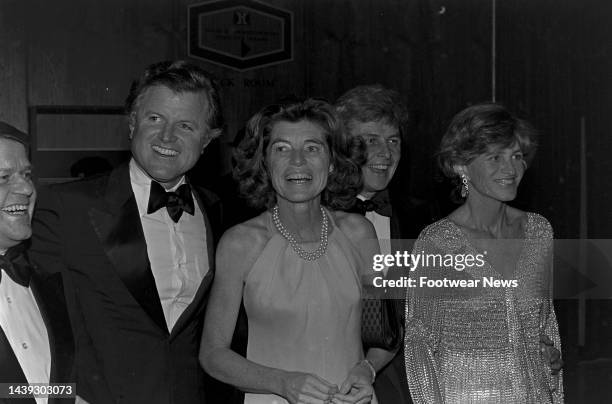 Edward M. Kennedy, Eunice Kennedy, Stephen Edward Smith, and Jean Kennedy Smith attend an event at the Hilton Hotel in Washington, D.C., on December...