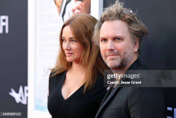 Marine Delterme and and Florian Zeller attend the AFI Fest 2022 red carpet premiere of “The Son” at TCL Chinese Theatre on November 05, 2022 in...