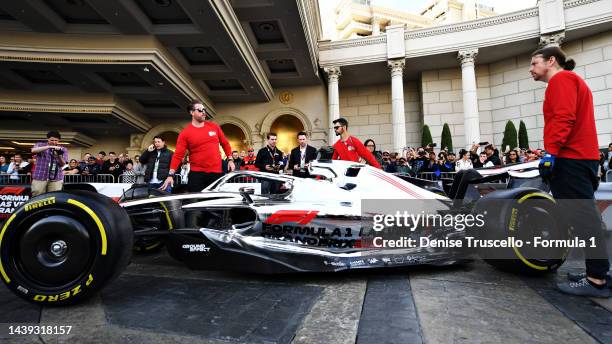 Las Vegas Grand Prix 2023 Formula 1 car is seen during the Formula 1 Las Vegas Grand Prix 2023 launch party on November 05, 2022 on the Las Vegas...