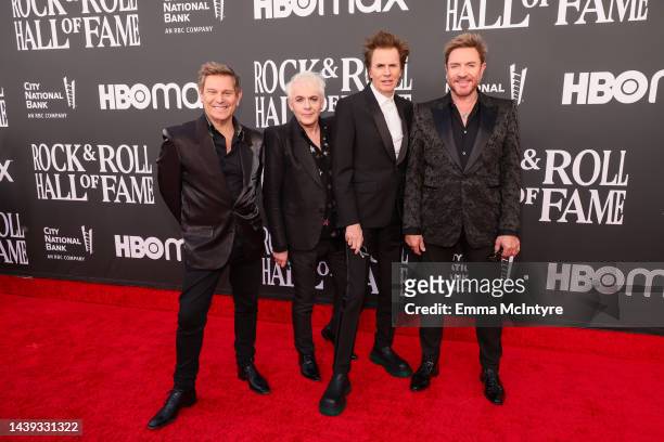 Duran Duran attends the 37th Annual Rock & Roll Hall of Fame Induction Ceremony at Microsoft Theater on November 05, 2022 in Los Angeles, California.