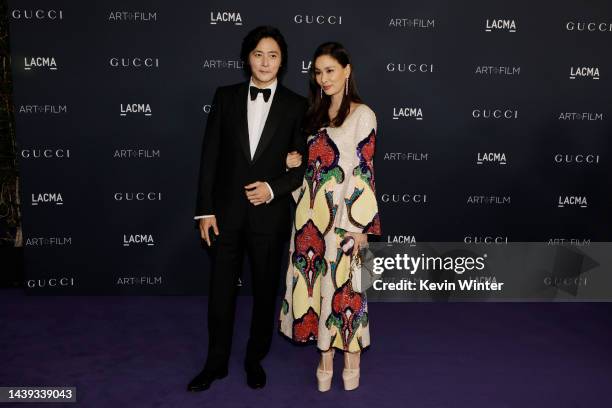 Jang Dong-Gun and So-Young Ko attend the 11th Annual LACMA Art + Film Gala at Los Angeles County Museum of Art on November 05, 2022 in Los Angeles,...