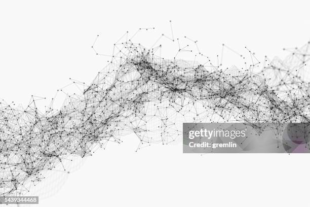 abstract wireframe landscape - black and white data graph stock pictures, royalty-free photos & images