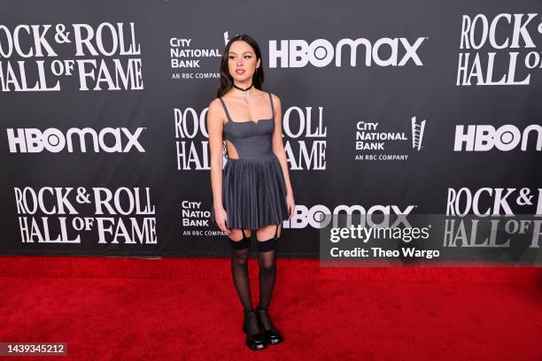 Olivia Rodrigo attends the 37th Annual Rock & Roll Hall of Fame Induction Ceremony at Microsoft Theater on November 05, 2022 in Los Angeles,...