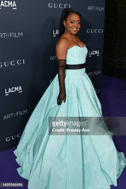 Quinta Brunson attends the 2022 LACMA ART+FILM GALA Presented By Gucci at Los Angeles County Museum of Art on November 05, 2022 in Los Angeles,...