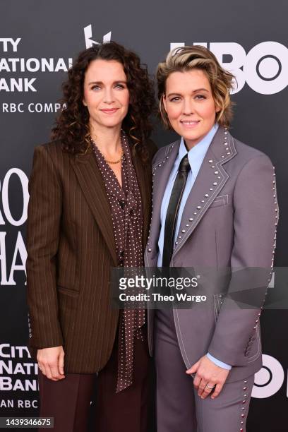 Catherine Shepherd and Brandi Carlile attend the 37th Annual Rock & Roll Hall of Fame Induction Ceremony at Microsoft Theater on November 05, 2022 in...