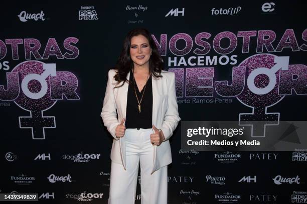 Mexican actress Arleth Terán attends a press conference at El Telon de Asfalto on November 5, 2022 in Mexico City, Mexico.