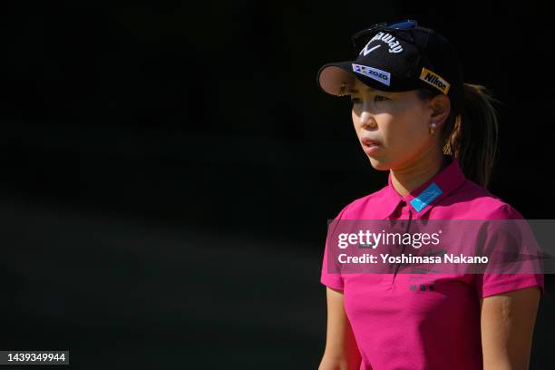 Momoko Ueda of Japan is seen on the 5th hole during the final round of the TOTO Japan Classic at Seta Golf Course North Course on November 6, 2022 in...