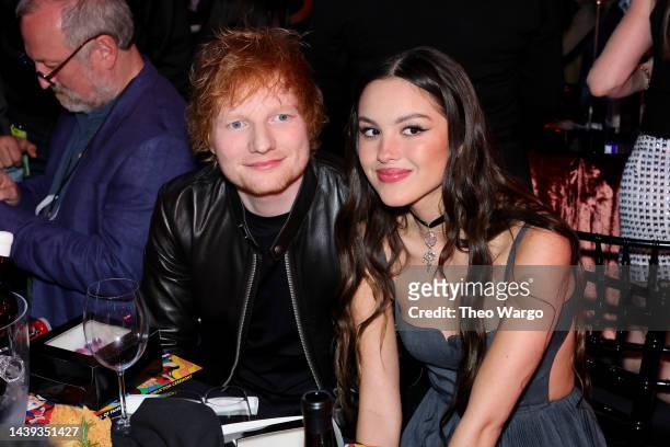Ed Sheeran and Olivia Rodrigo attends the 37th Annual Rock & Roll Hall of Fame Induction Ceremony at Microsoft Theater on November 05, 2022 in Los...
