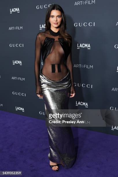 Kendall Jenner attends the 2022 LACMA ART+FILM GALA Presented By Gucci at Los Angeles County Museum of Art on November 05, 2022 in Los Angeles,...