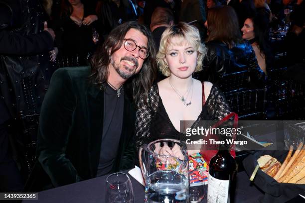 Dave Grohl and Violet Grohl attends the 37th Annual Rock & Roll Hall of Fame Induction Ceremony at Microsoft Theater on November 05, 2022 in Los...