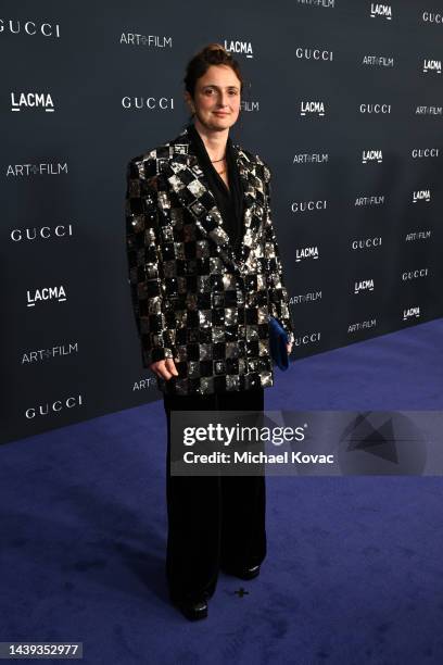 Alice Rohrwacher, wearing Gucci, attends the 2022 LACMA ART+FILM GALA Presented By Gucci at Los Angeles County Museum of Art on November 05, 2022 in...