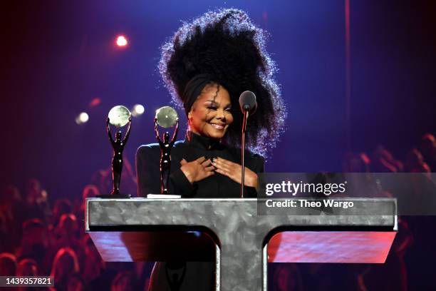 Janet Jackson speaks onstage the 37th Annual Rock & Roll Hall of Fame Induction Ceremony at Microsoft Theater on November 05, 2022 in Los Angeles,...