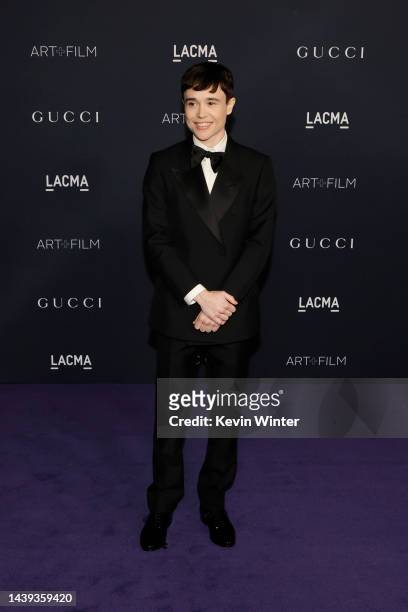 Elliot Page attends the 11th Annual LACMA Art + Film Gala at Los Angeles County Museum of Art on November 05, 2022 in Los Angeles, California.