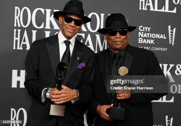 Jimmy Jam, and Terry Lewis attend 37th Annual Rock & Roll Hall Of Fame Induction Ceremony at Microsoft Theater on November 05, 2022 in Los Angeles,...