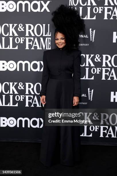 Janet Jackson poses in the press room during the 37th Annual Rock & Roll Hall of Fame Induction Ceremony at Microsoft Theater on November 05, 2022 in...