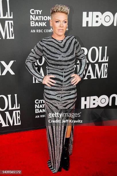 Pink attends the 37th Annual Rock & Roll Hall Of Fame Induction Ceremony at Microsoft Theater on November 05, 2022 in Los Angeles, California.