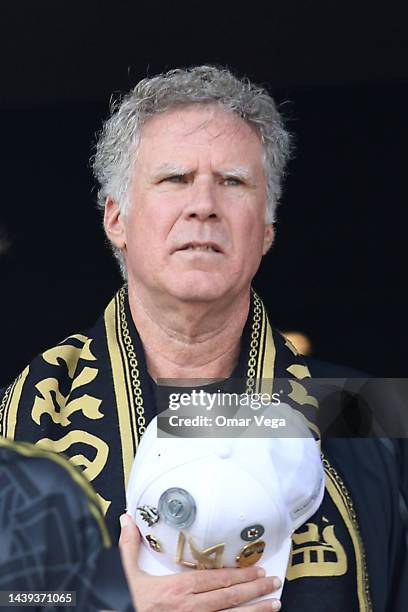 American actor and owner of Los Angeles Football Club Will Ferrell attends the match between Philadelphia Union and Los Angeles Football Club as part...