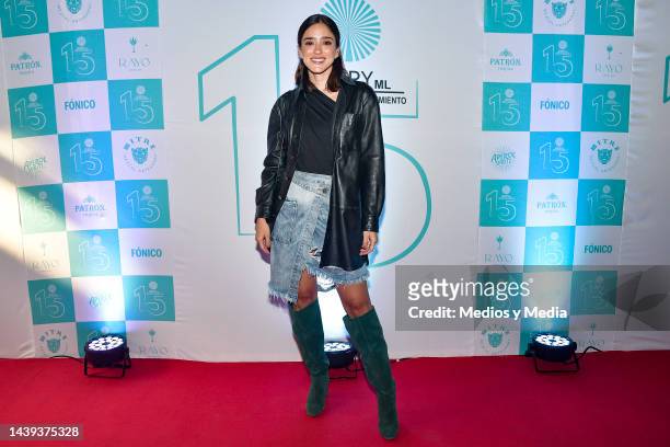 Viviana Serna poses for a photo during the red carpet of 'Jerry ML Anniversary Party' on November 5, 2022 in Mexico City, Mexico.