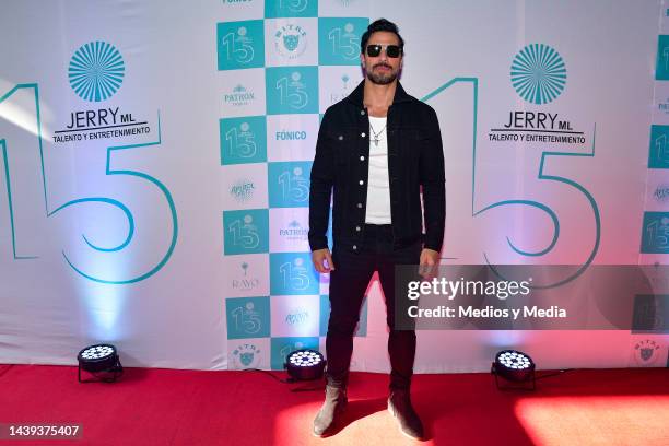 Uriel del Toro poses for a photo during the red carpet of 'Jerry ML Anniversary Party' on November 5, 2022 in Mexico City, Mexico.