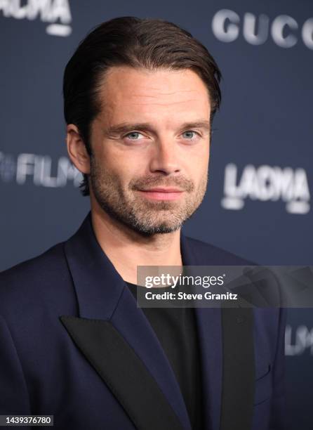 Sebastian Stan arrives at the 11th Annual LACMA Art + Film Gala at Los Angeles County Museum of Art on November 05, 2022 in Los Angeles, California.