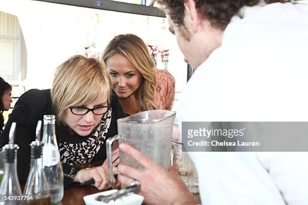 Director of mixology at Southern Wine & Spirits Tricia Alley, actress/model Stacy Keibler and head mixologist at Mixology101 Joseph Brooke attend a...