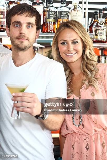 Actress/model Stacy Keibler and competition winner Jeremy Lake attend a tequila cocktail competition and Cinco de Mayo celebration hosted by Stacy...