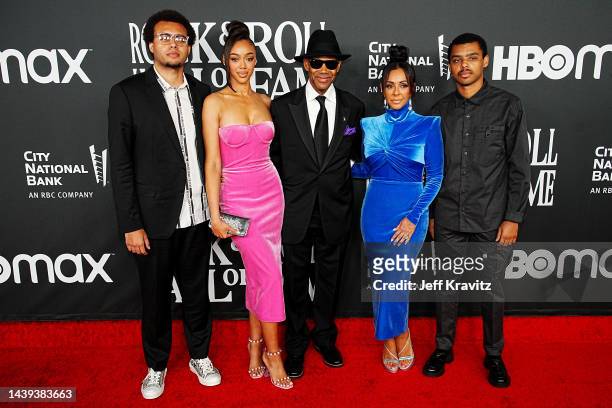 Bella Harris, Jimmy Jam and guests attend the 37th Annual Rock & Roll Hall Of Fame Induction Ceremony at Microsoft Theater on November 05, 2022 in...