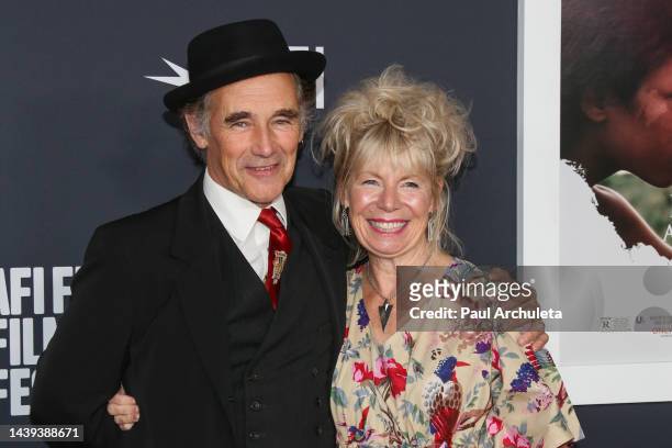 Actor Mark Rylance and his Wife Claire van Kampen attend the "Bones And All" special screening at the 2022 AFI Fest at TCL Chinese Theatre on...